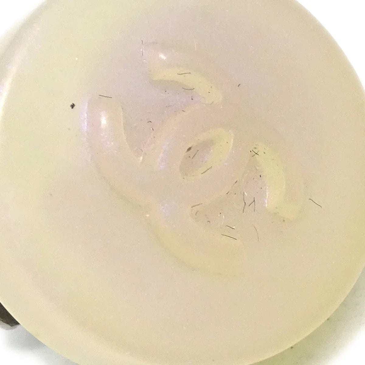 Chanel Button Earrings Clip - On White 00C