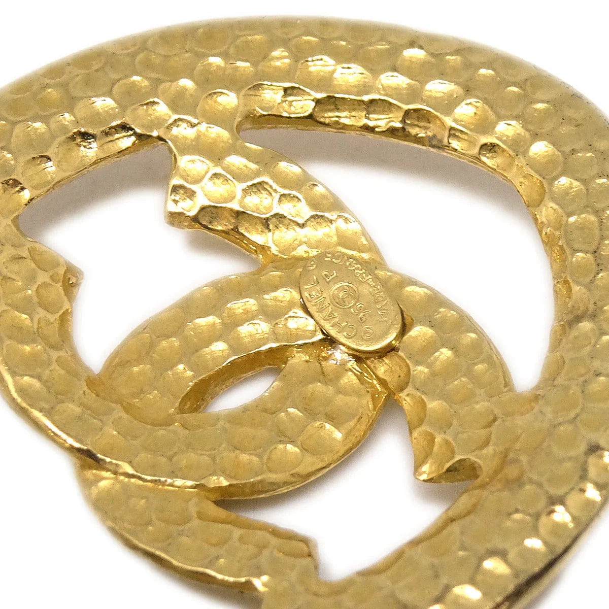 Chanel Dangle Hoop Earrings Clip - On Gold 96P