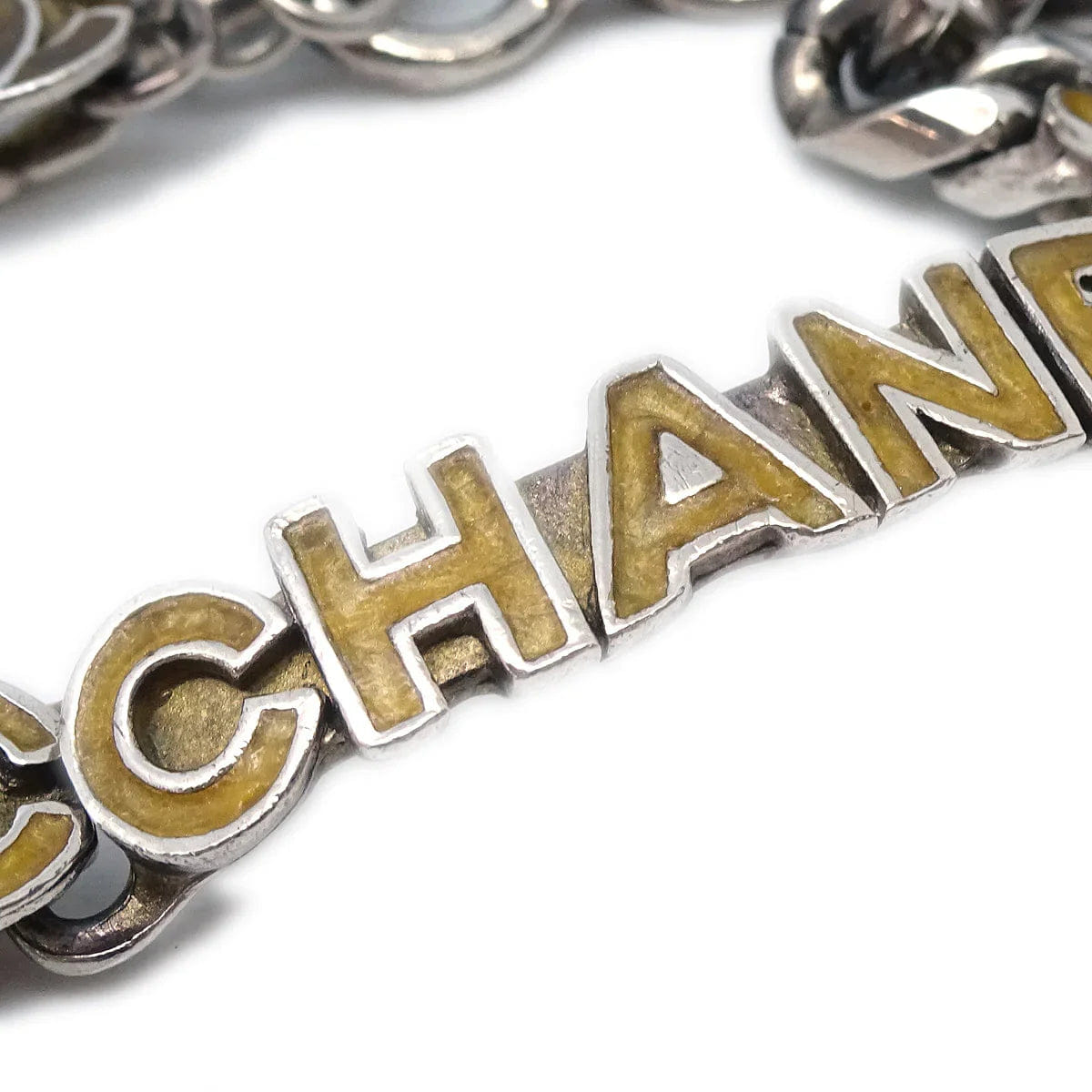 Chanel 2000SS Logo & CC Bracelet Silver