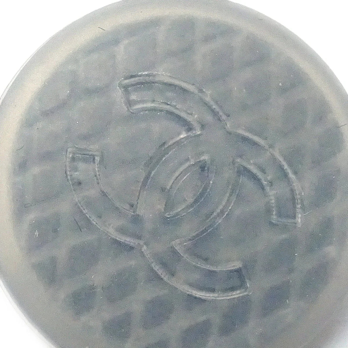 Chanel 1999SS Button Earrings Clip - On Gray 99S