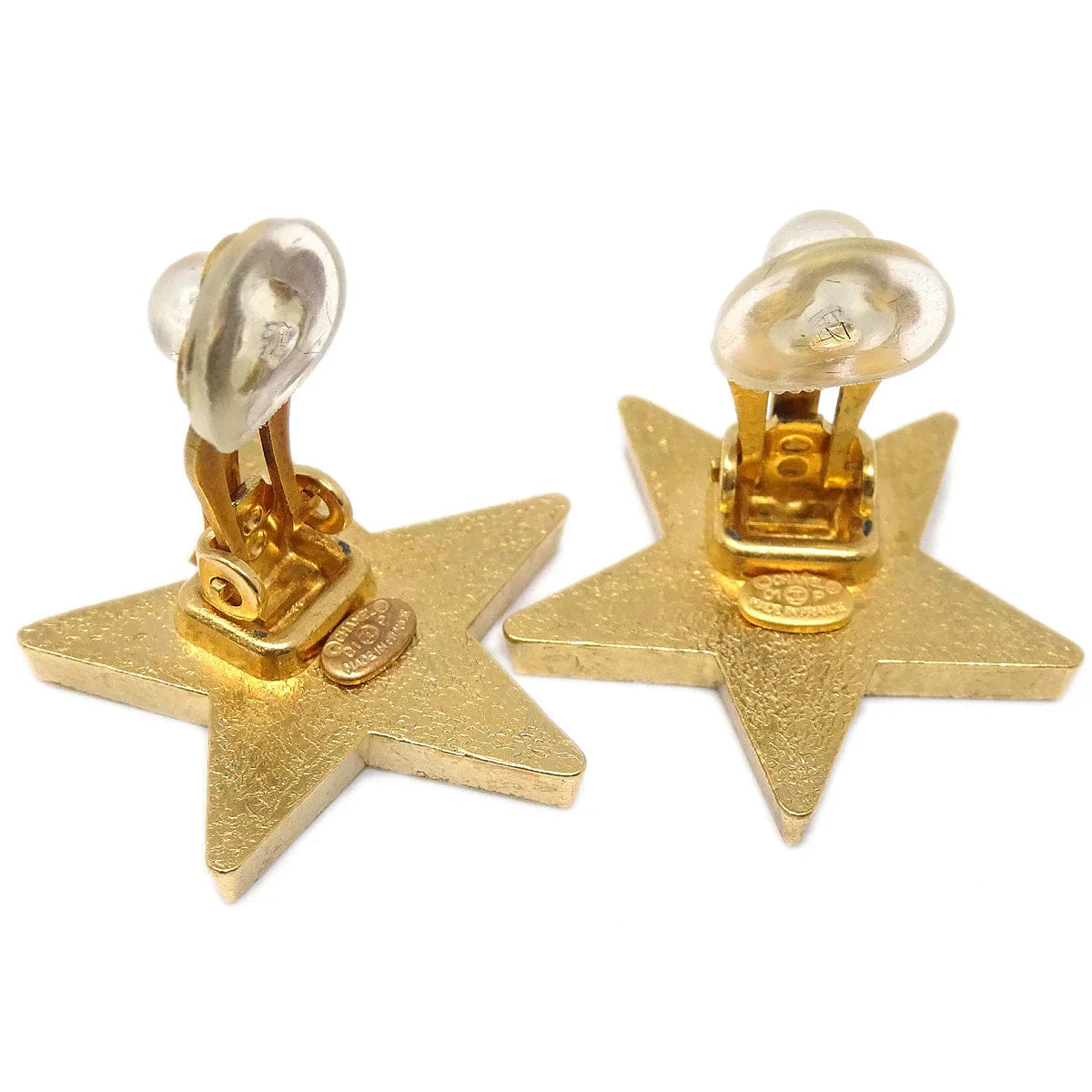 Chanel Star Earrings Clip - On Orange 01P