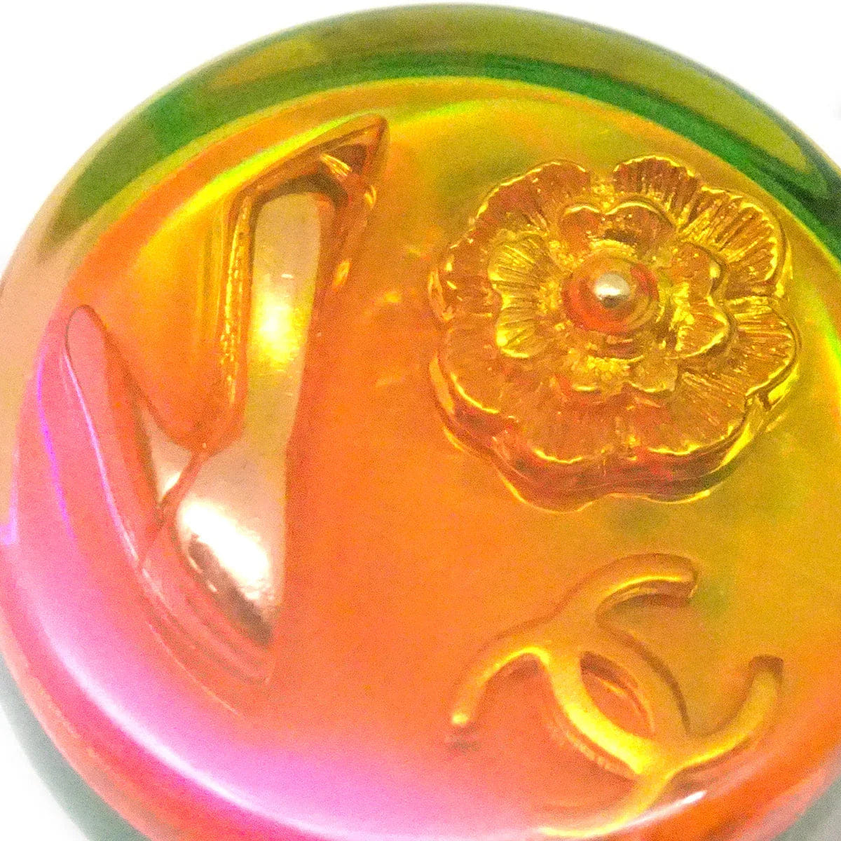 Chanel Rainbow Lucite Earrings Clip - On 97A
