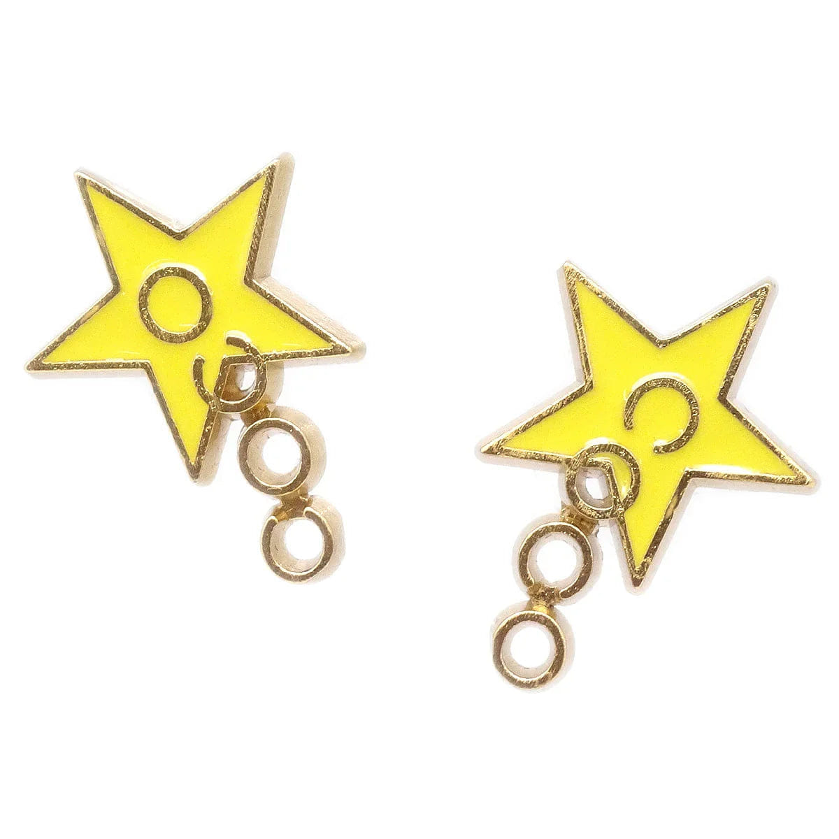 Chanel Star COCO Piercing Earrings Gold 01P
