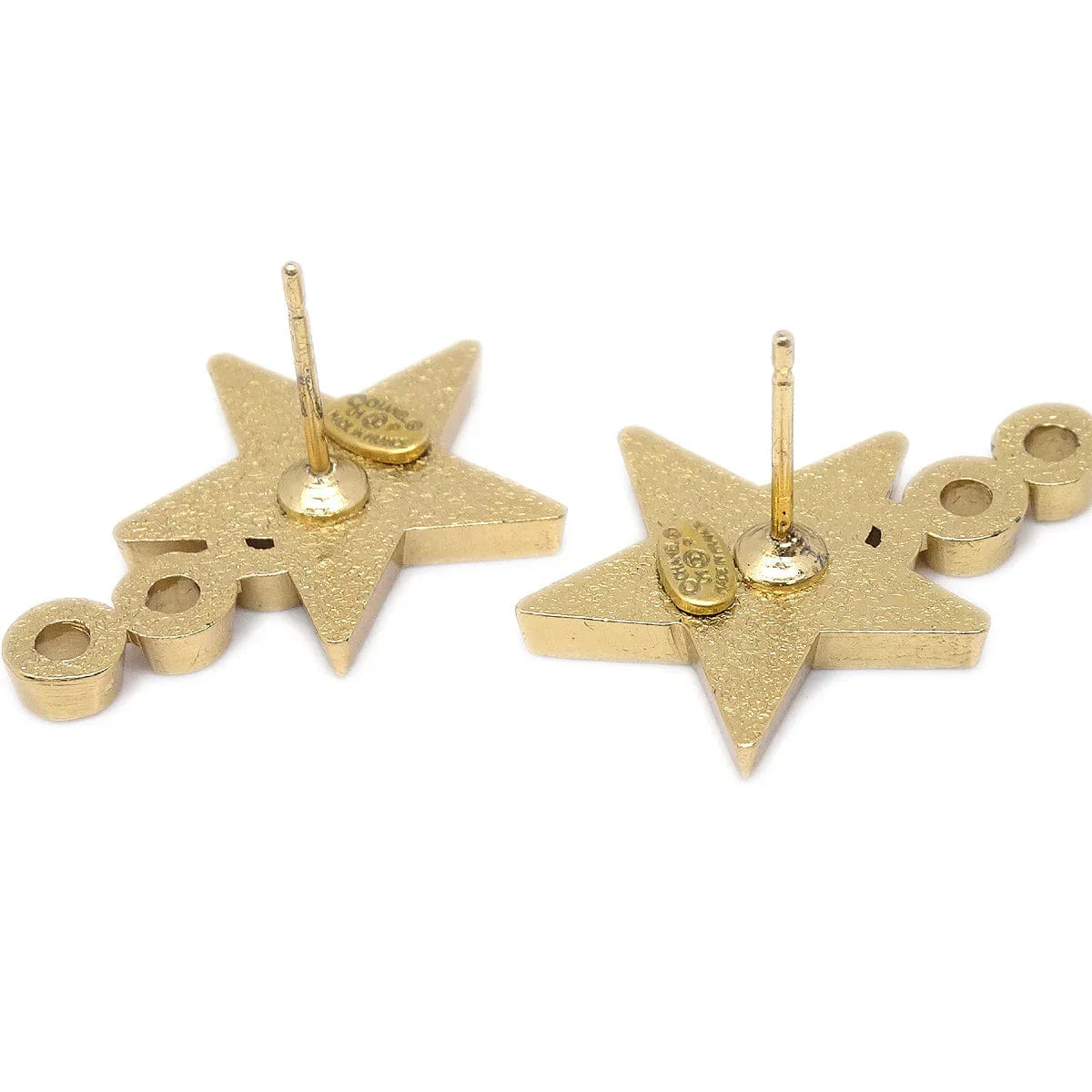 Chanel Star COCO Piercing Earrings Gold 01P