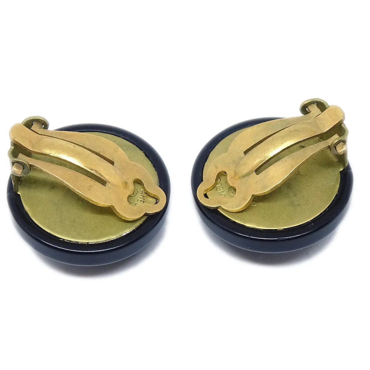 Chanel Coco Chanel Mademoiselle Earrings Black Clip - On 94A