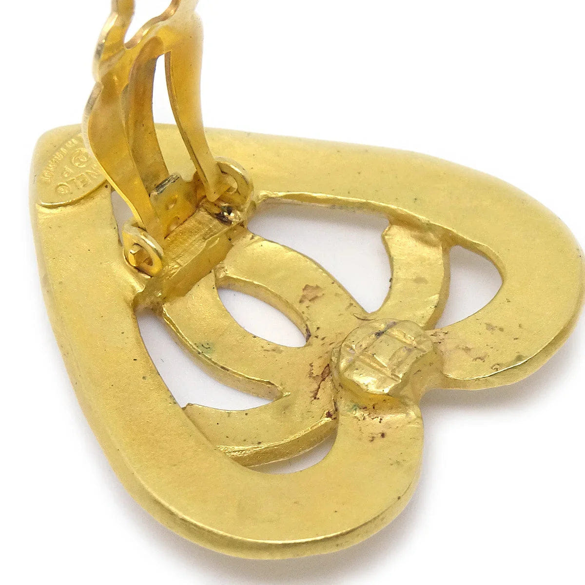 Chanel 1995 Heart Earrings Gold Clip - On 95P