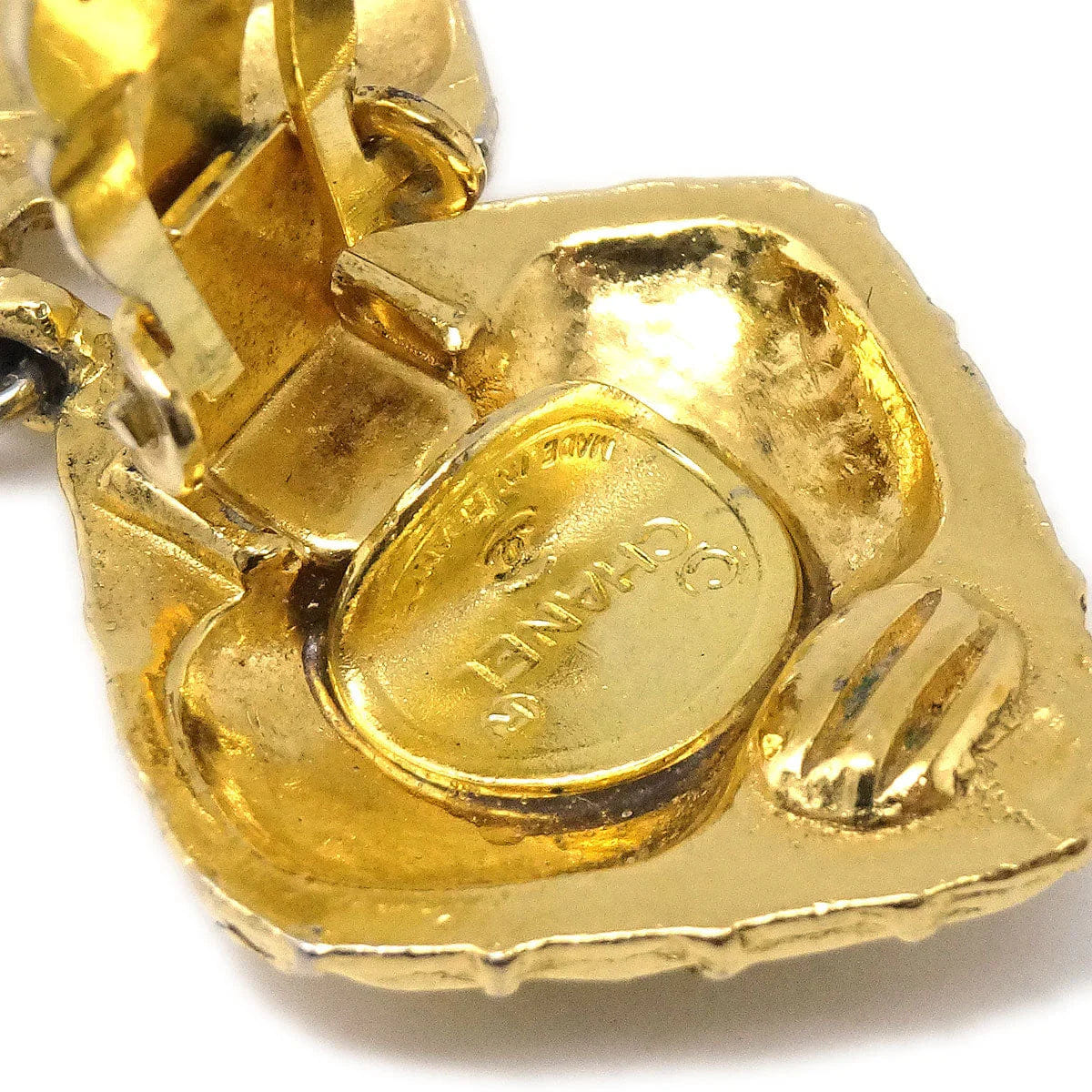 Chanel 1980s Dangle Bow Earrings Gold Clip - On