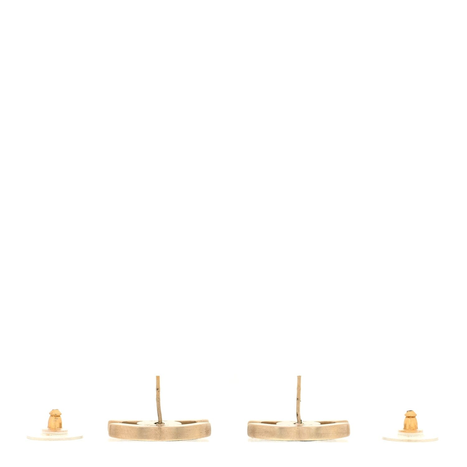 Chanel Lambskin CC Earrings Black