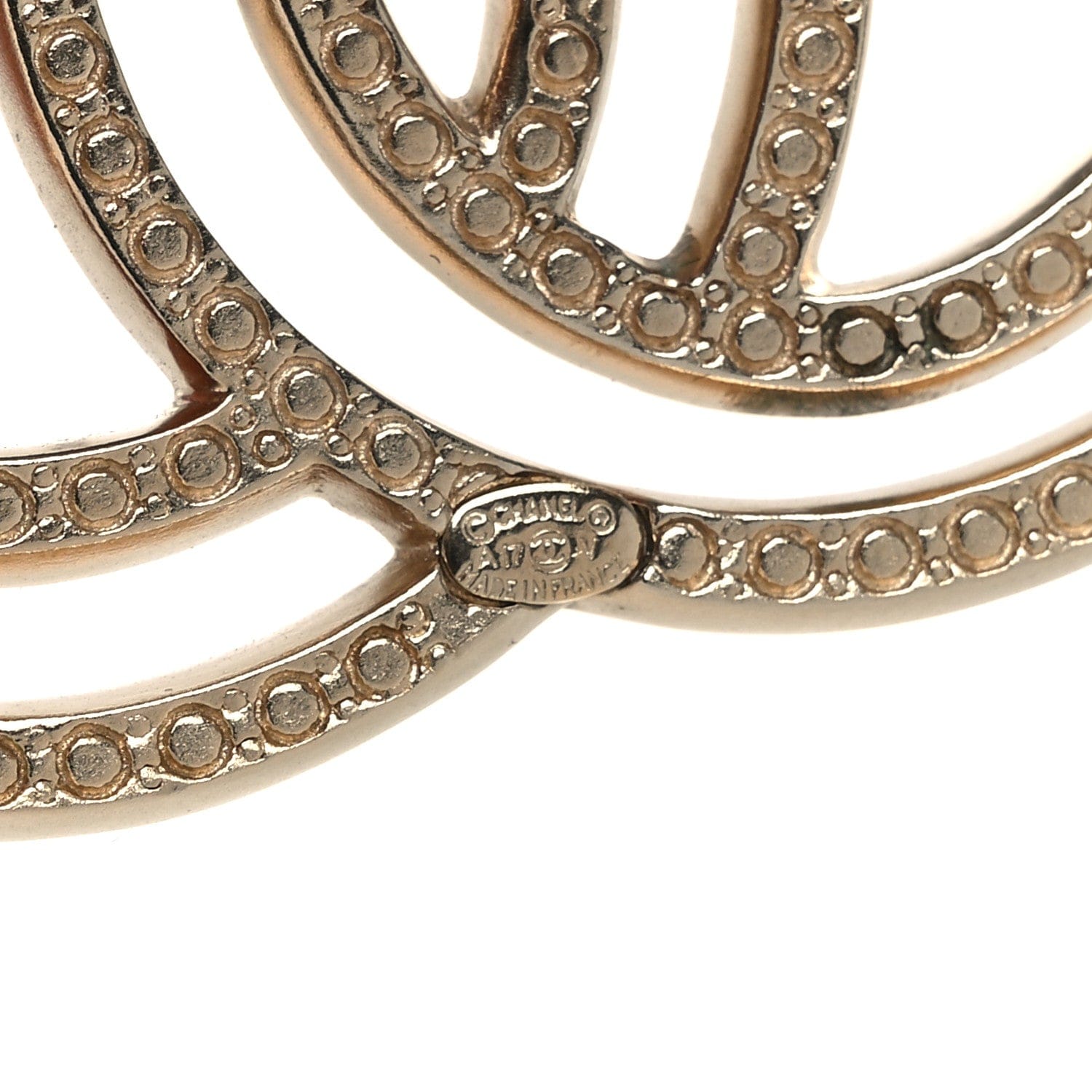Chanel Metal Crystal CC Brooch Gold