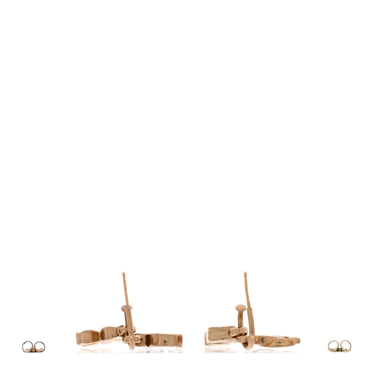 Chanel Metal Drop No 5 Clover CC Earrings Gold