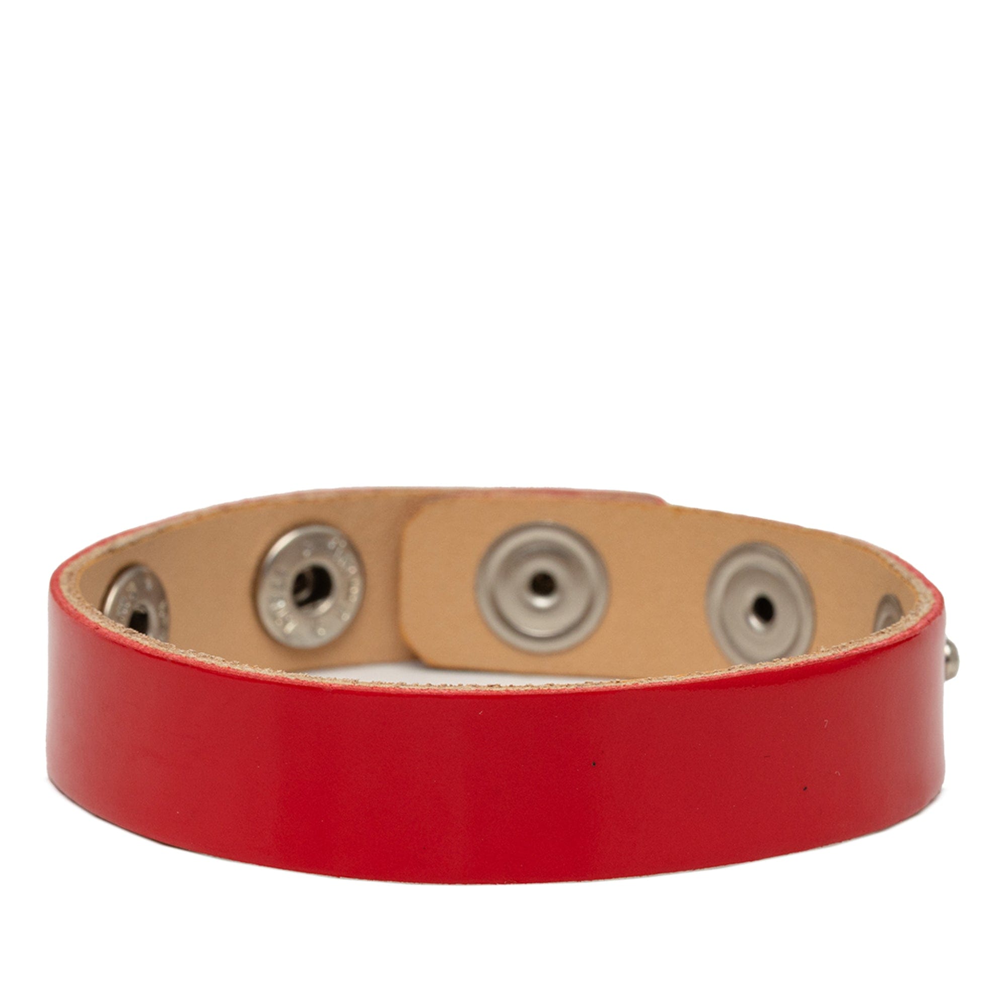 Chanel Studded CC Calfskin Logo Bracelet