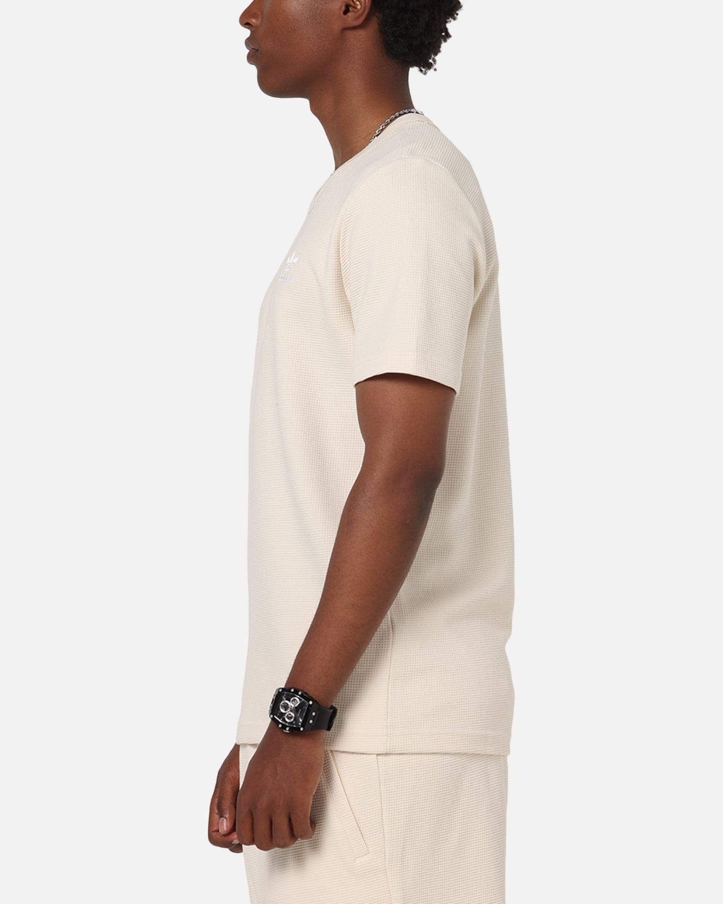 adidas Trefoil Essentials Waffle T - Shirt Wonder White