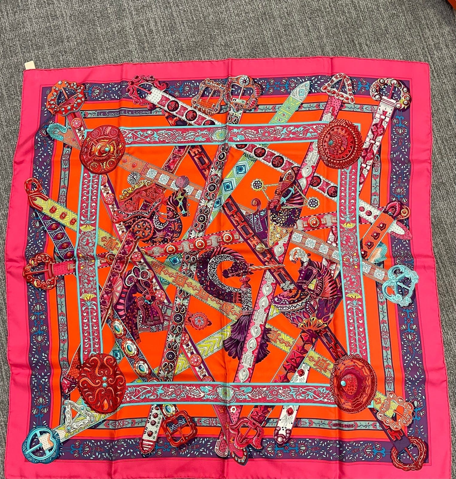 Hermes 90* 90 Silk Scarf ALC3756