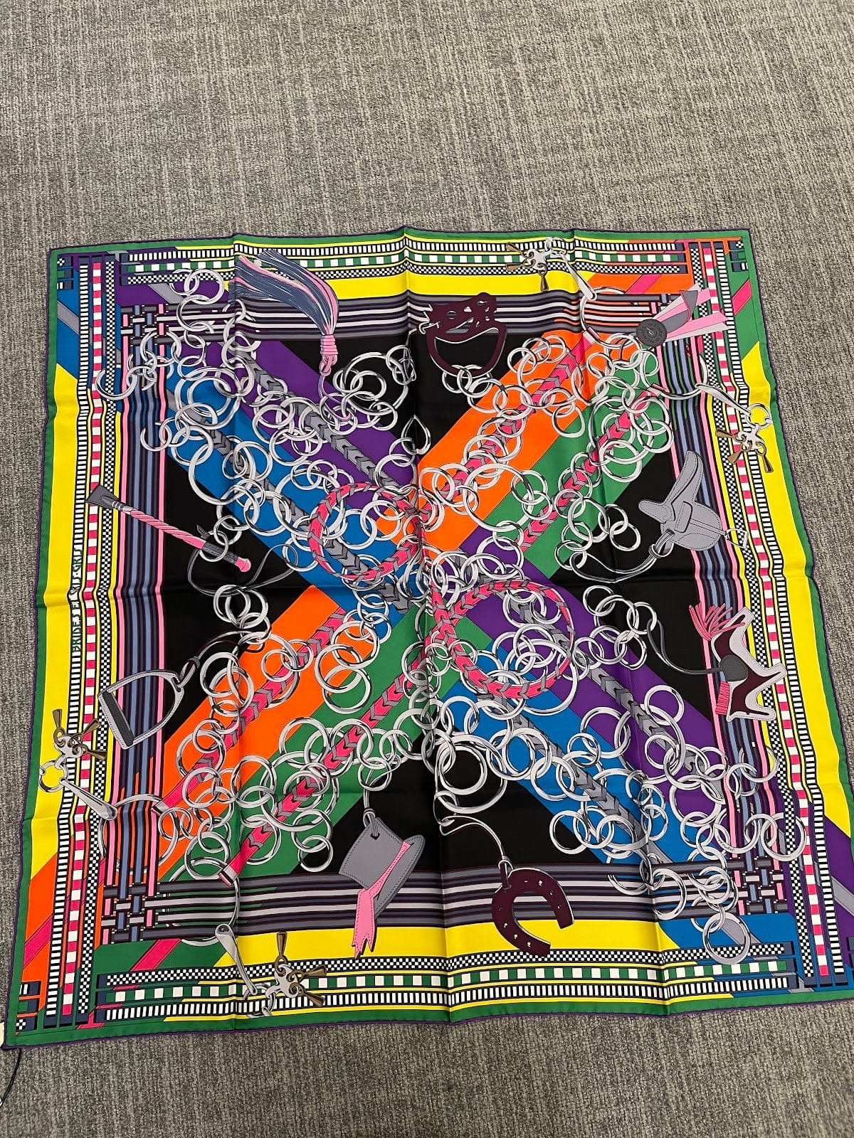 Hermes 90* 90 Silk Scarf ALC3758
