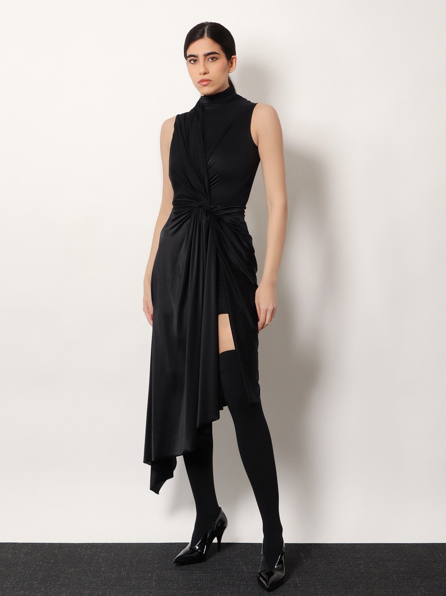 Balenciaga Stretch fabric long asymmetrical dress
