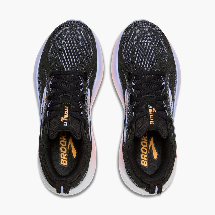 Brooks Glycerin 22 Black/Blue Heron/Orange (Women's)
