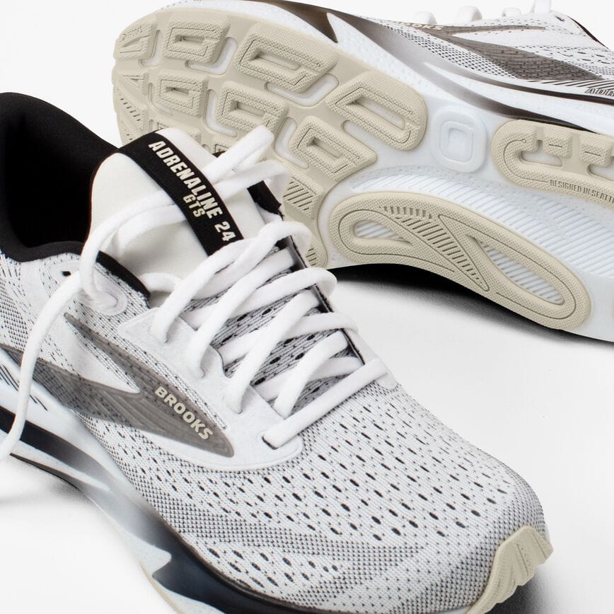 Brooks Adrenaline GTS 24 White/Black/Pelican (Women's)