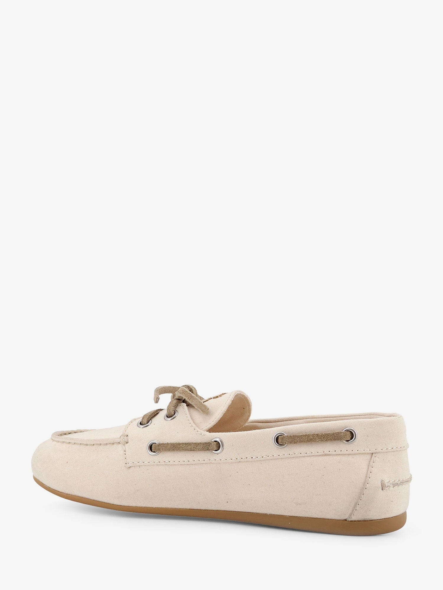 MIU MIU Fabric loafers with front lettering logo