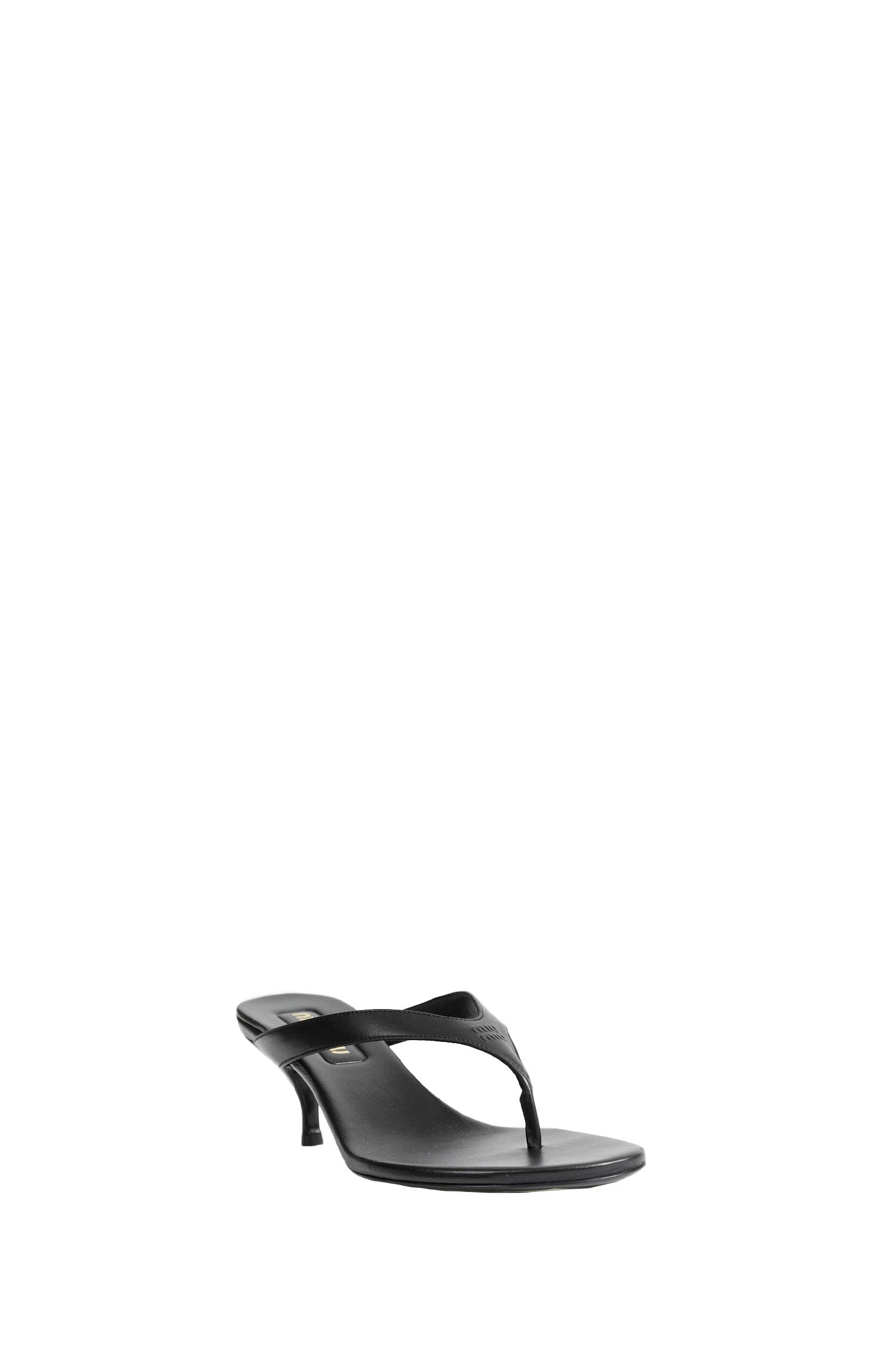 MIU MIU Thong Leather Sandals
