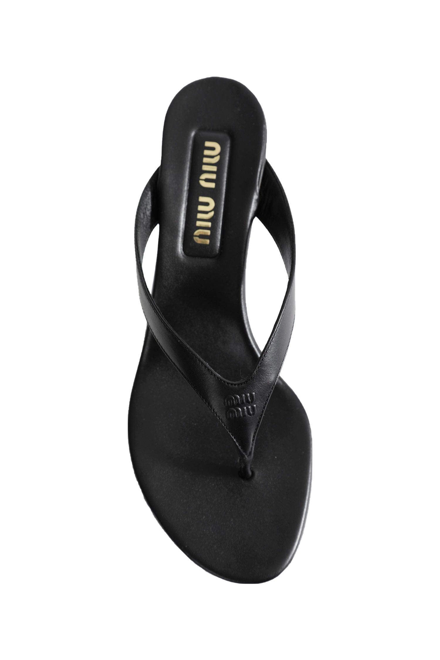 MIU MIU Thong Leather Sandals