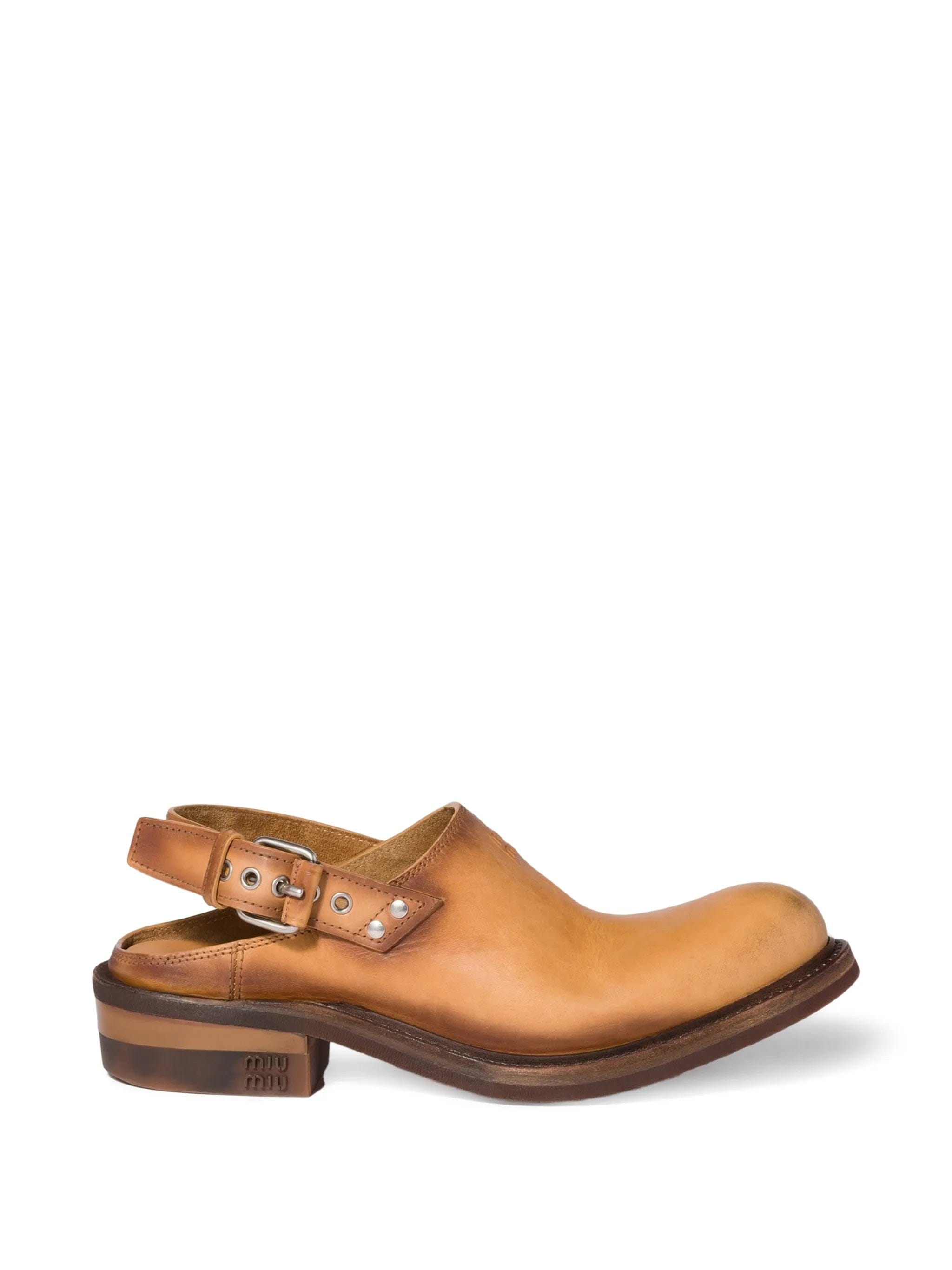 Miu Miu buckle - fastening slingback mules