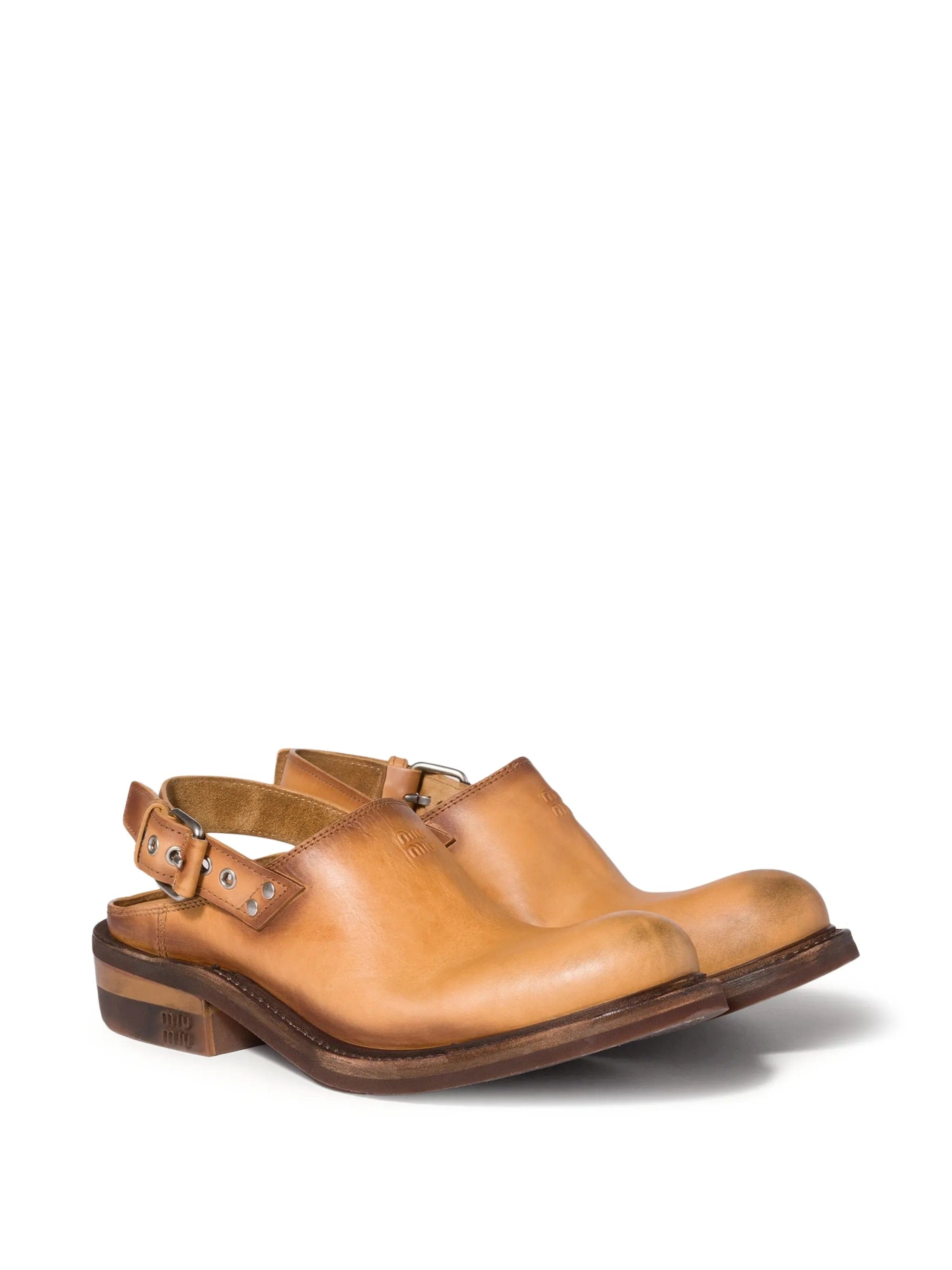 Miu Miu buckle - fastening slingback mules