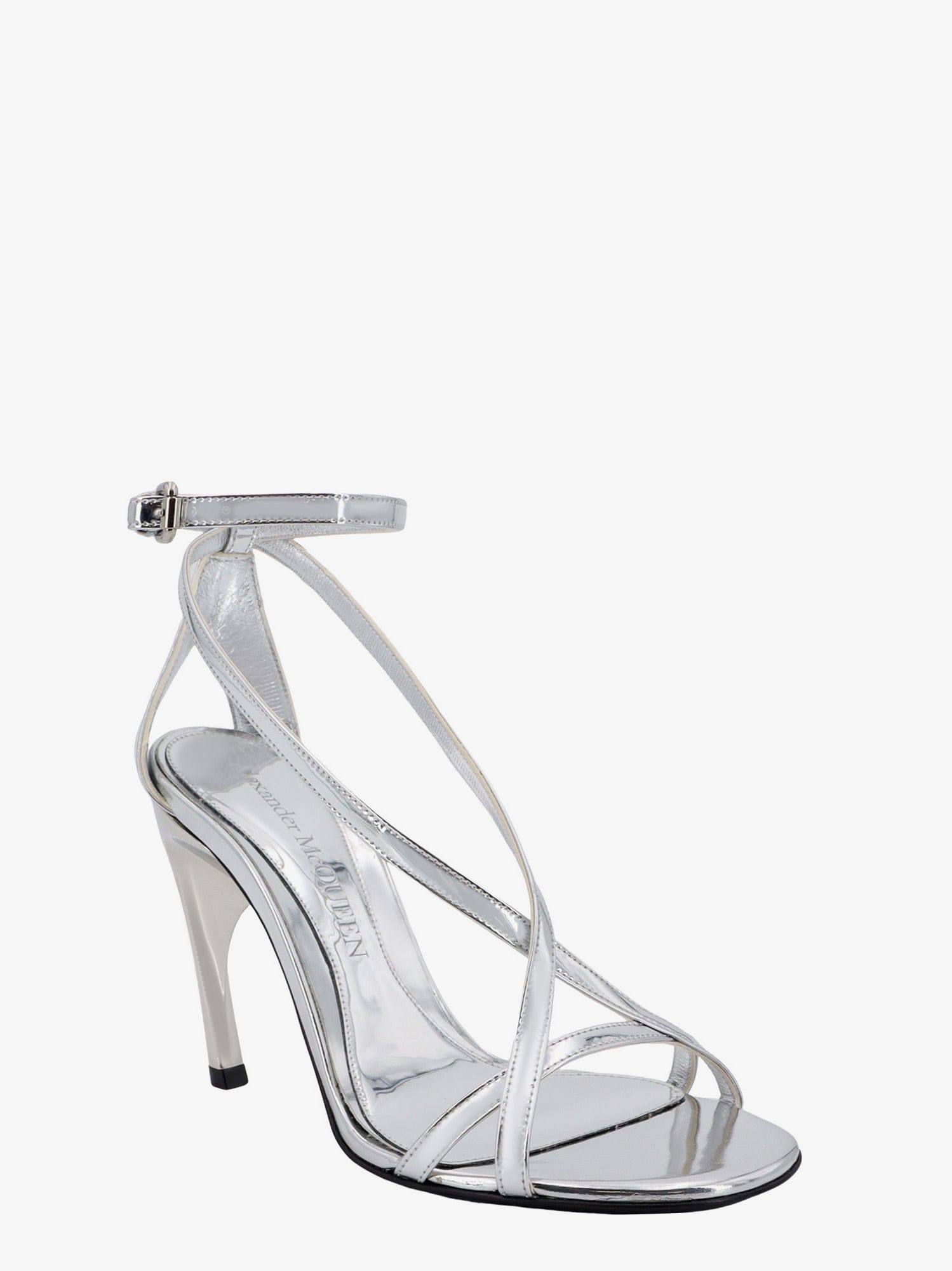 Alexander McQueen Mirrored leather sandals