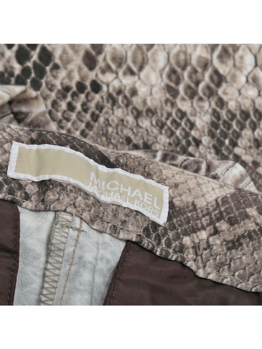 Michael Kors Exotic Print Trousers, Size Small