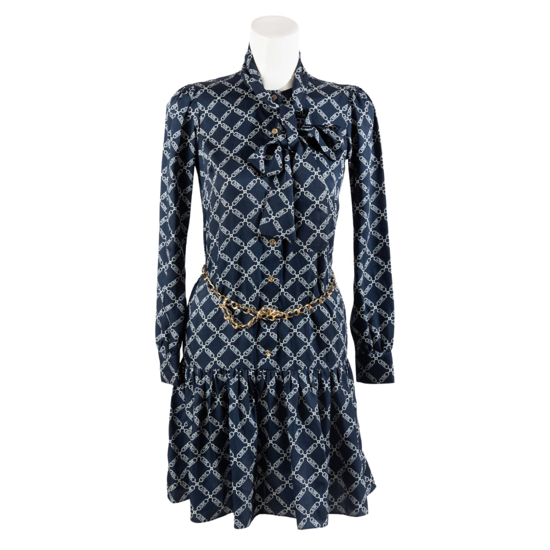 Michael Kors Empire Logo Satin Tie - Front Dress