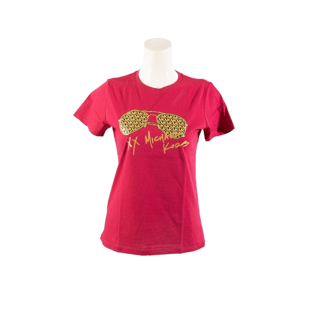 Michael Kors Logo Aviator Print Cotton T - Shirt