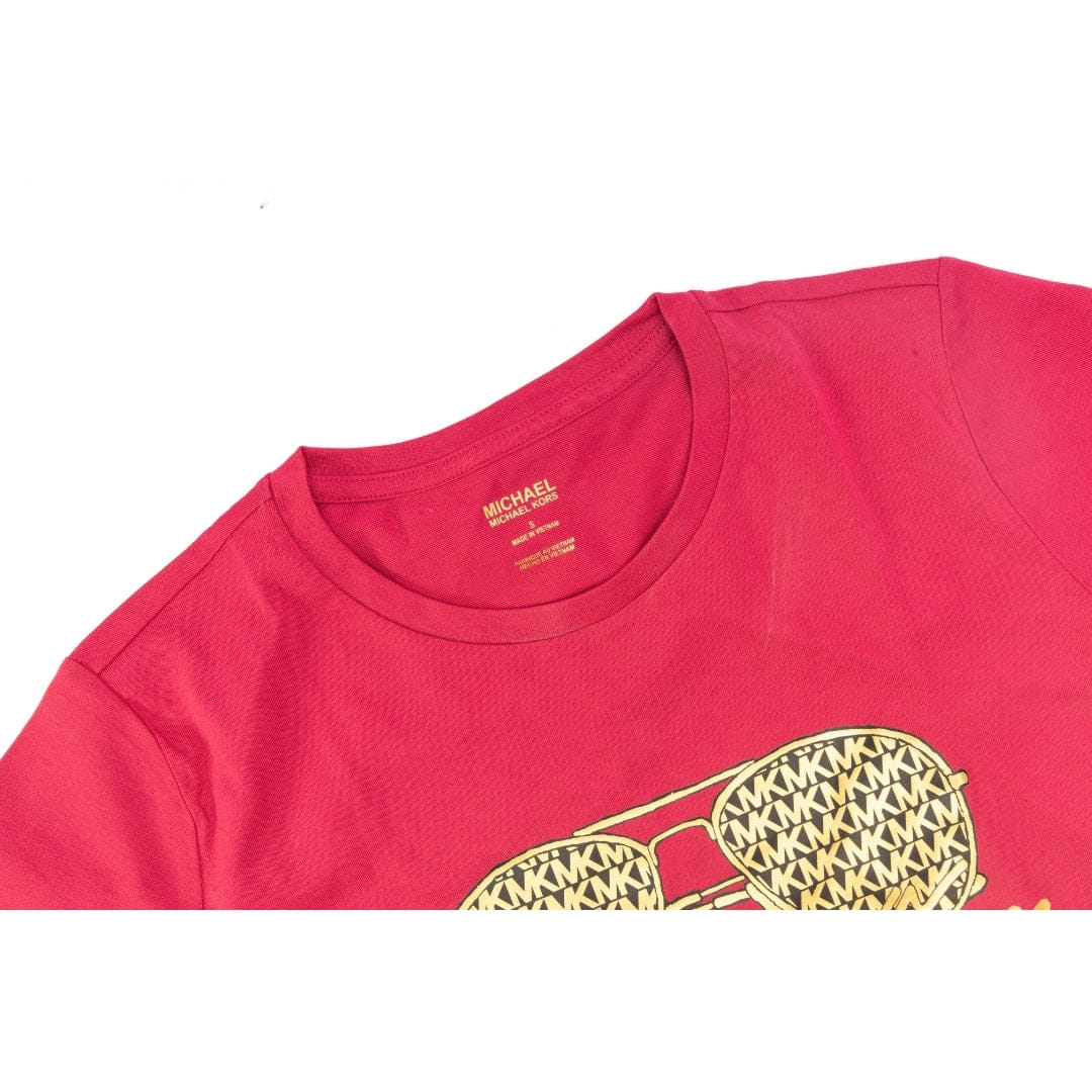 Michael Kors Logo Aviator Print Cotton T - Shirt