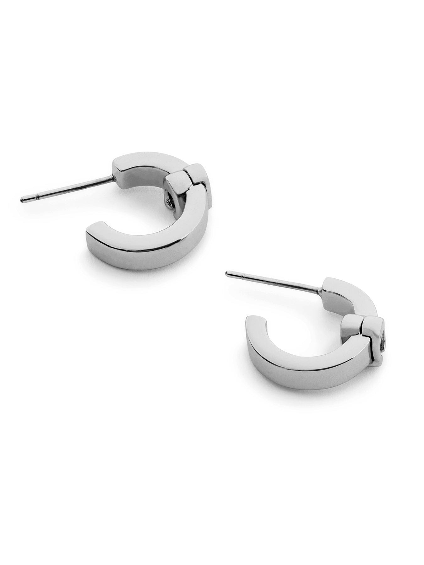 Coach C Huggie Earrings Silver