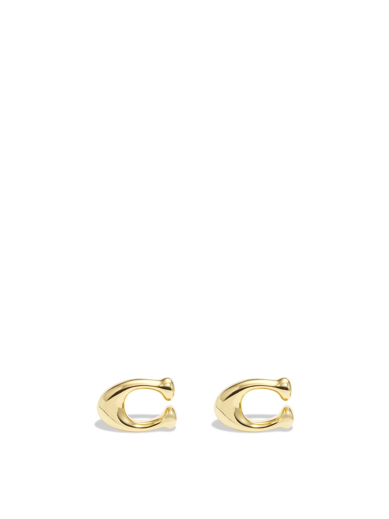 Coach Bubble C Stud Earrings Gold
