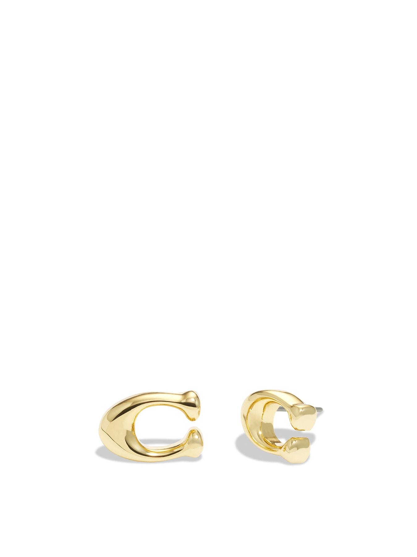 Coach Bubble C Stud Earrings Gold