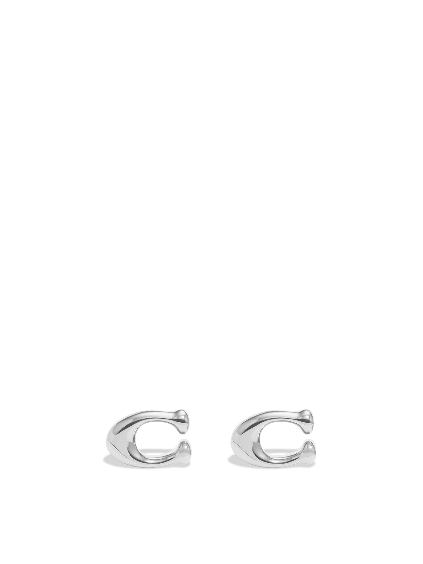 Coach Bubble C Stud Earrings Silver