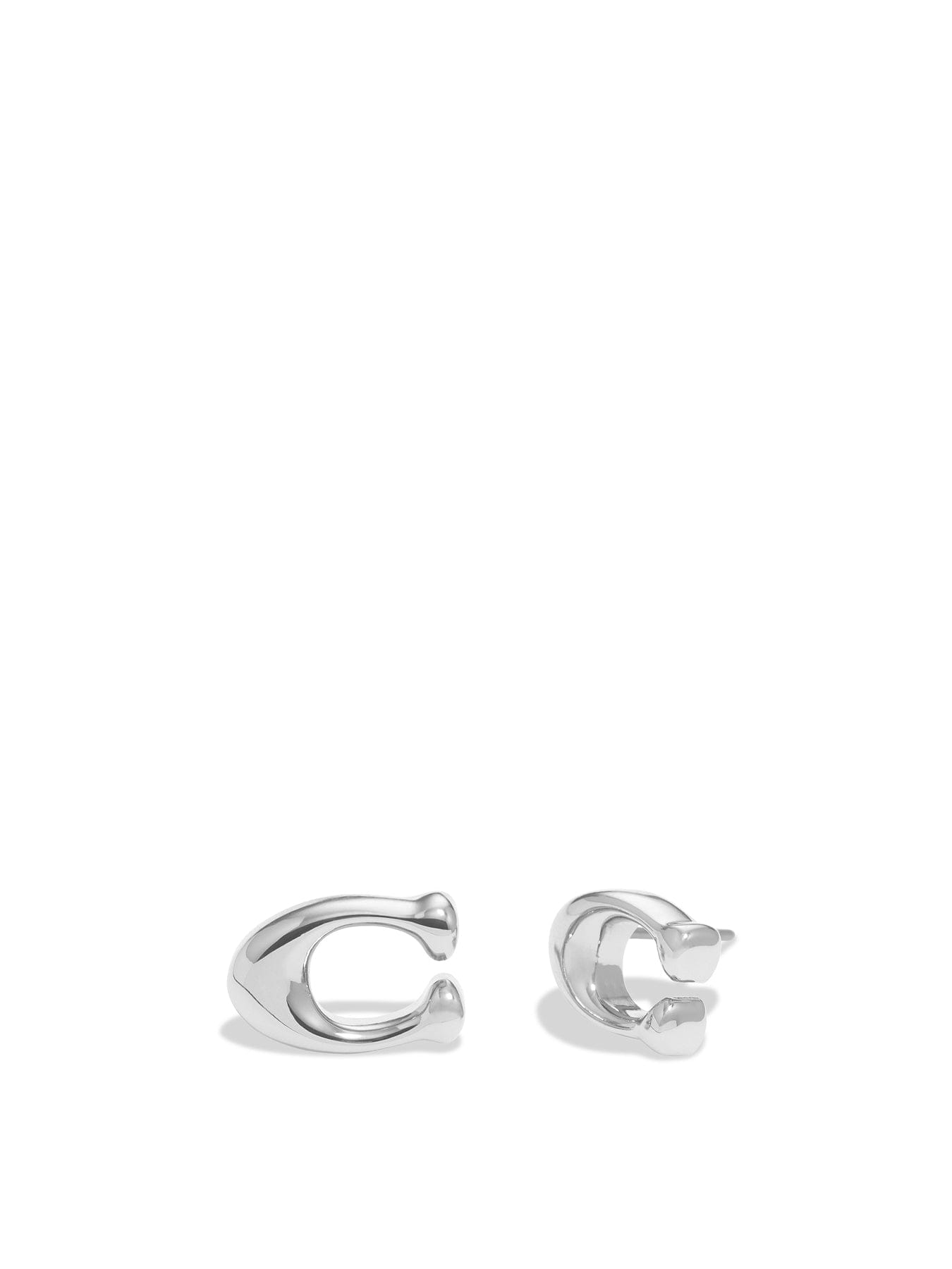 Coach Bubble C Stud Earrings Silver