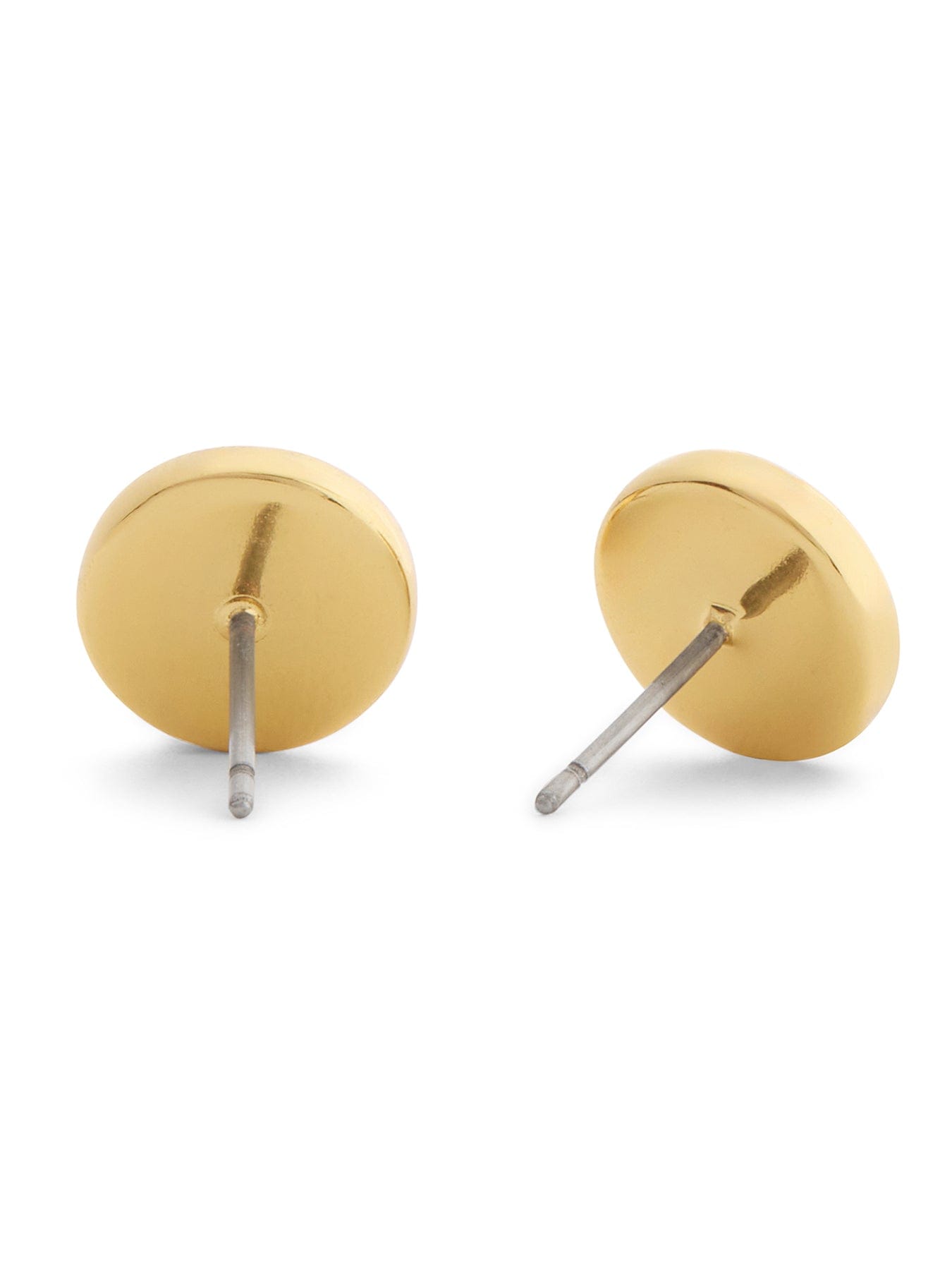 Coach Textured C Coin Stud Earrings Gold