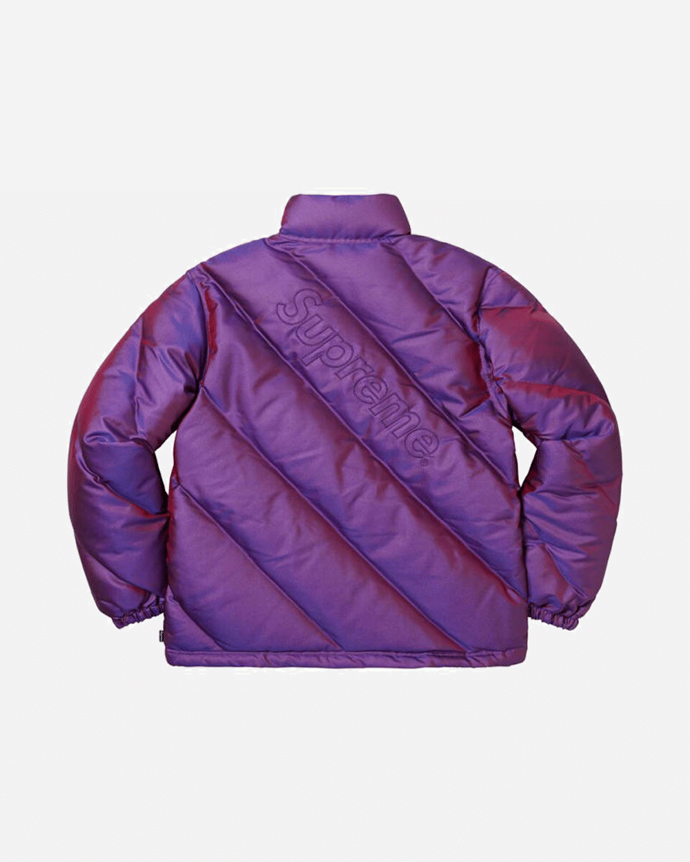 SUPREME FW19 IRIDESECNT PUFFER JACKET PURPLE