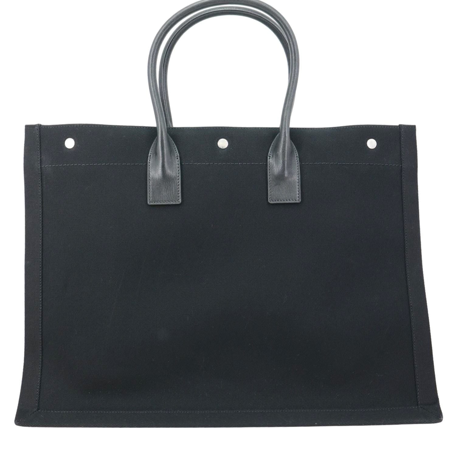 YVES SAINT LAURENT Rive Gauche Linen Tote Bag Black