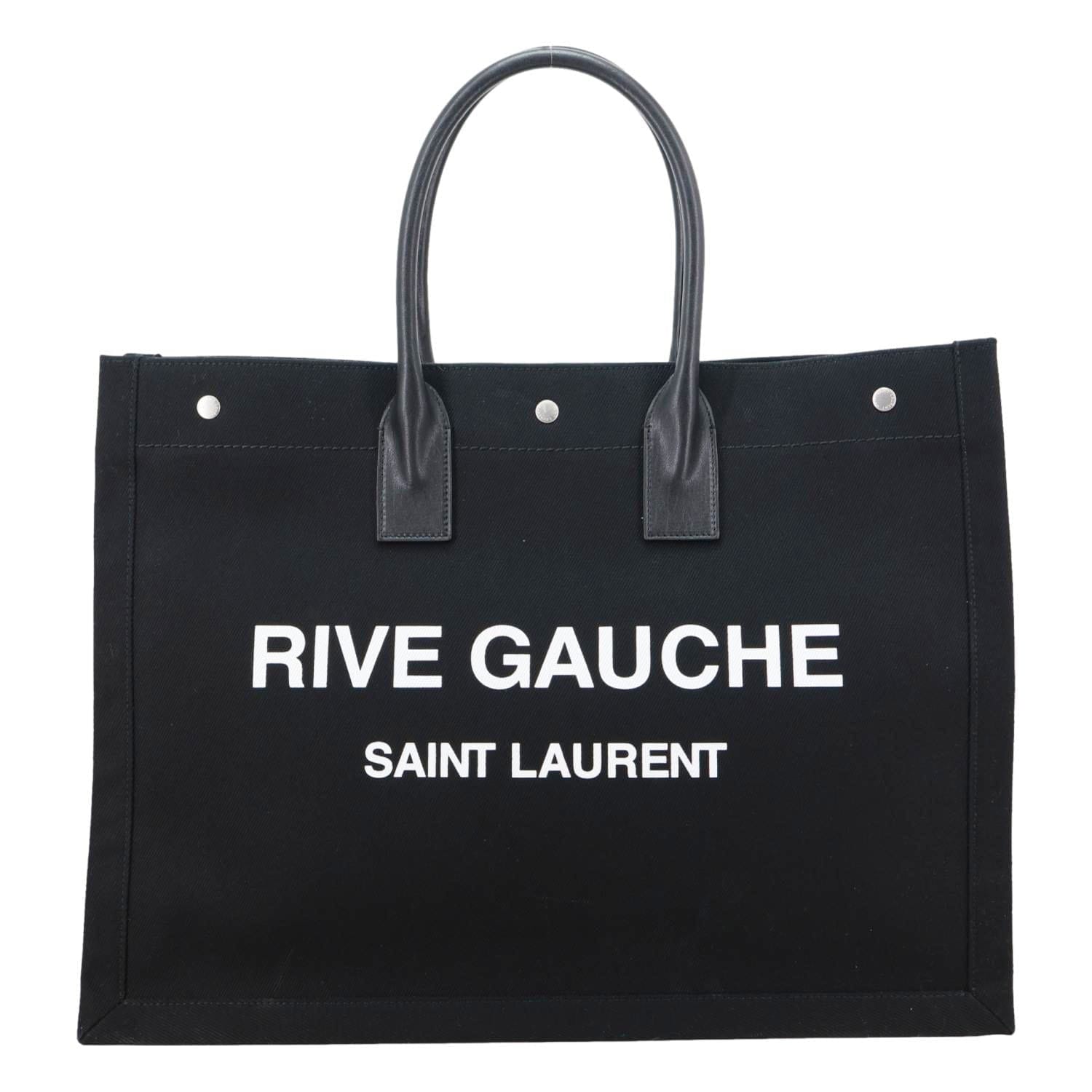 YVES SAINT LAURENT Rive Gauche Leather Tote Bag Black