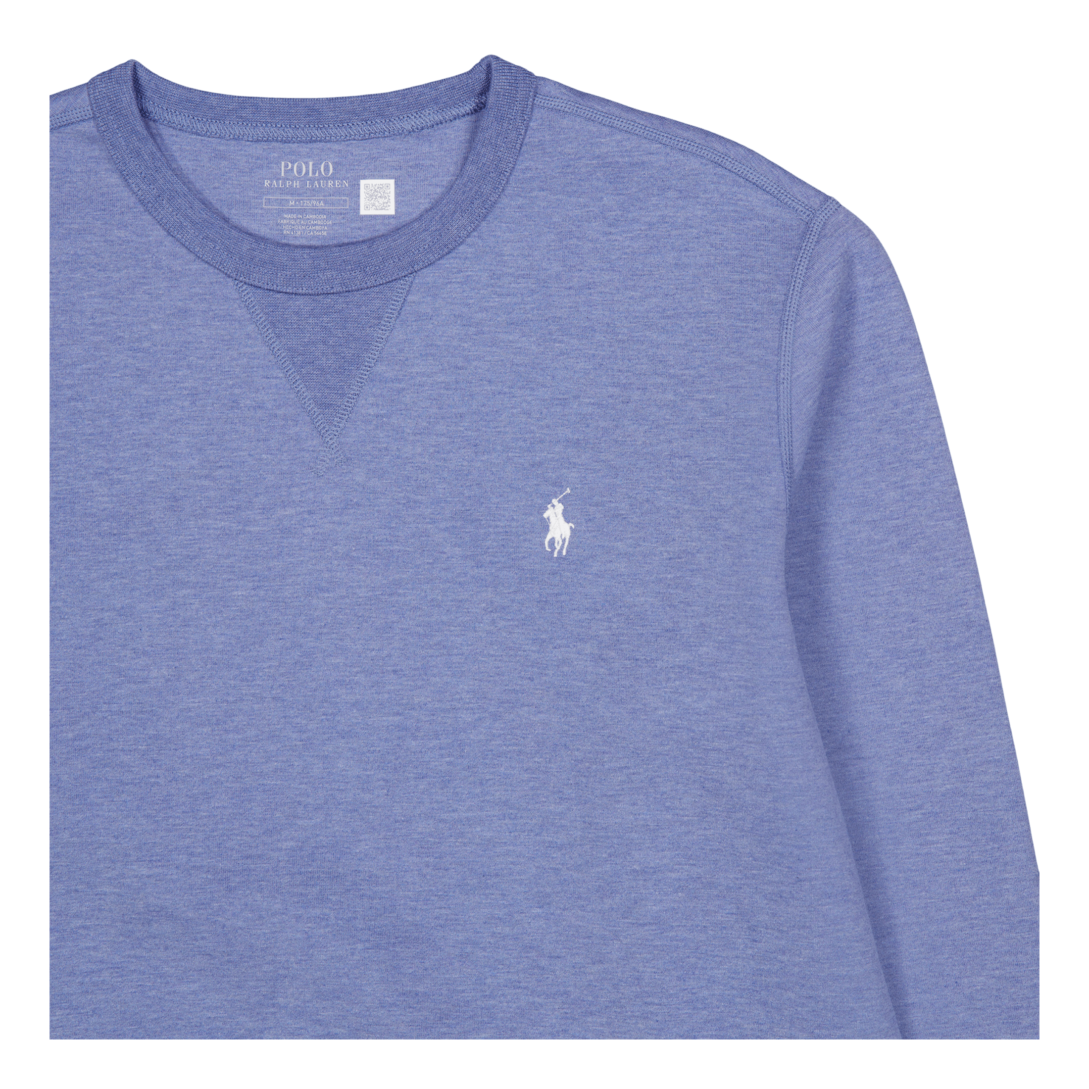 Polo Ralph Lauren Marled Double - Knit Sweatshirt Lattice Blue Heather