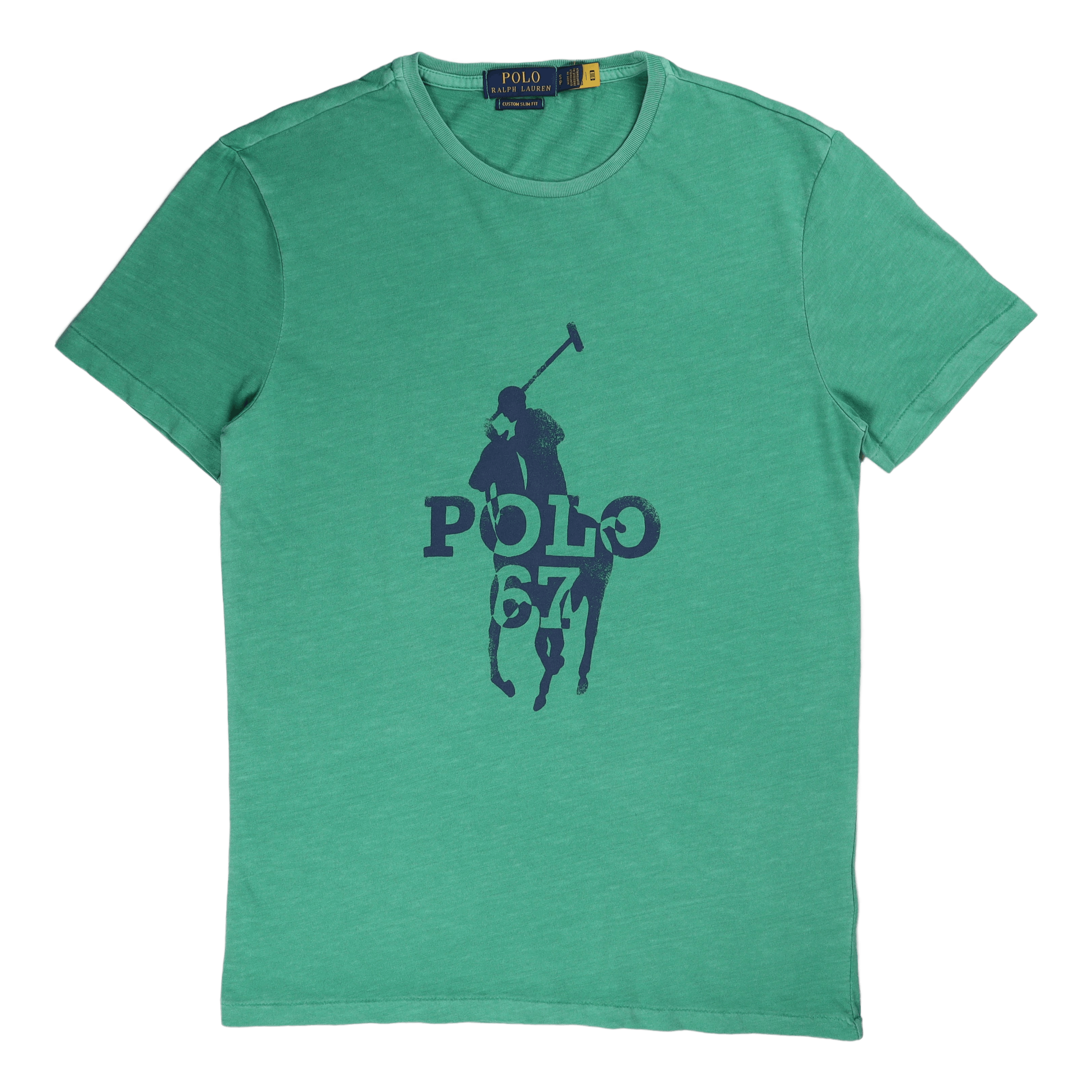Polo Ralph Lauren Custom Slim Fit Big Pony Logo T - Shirt Raft Green