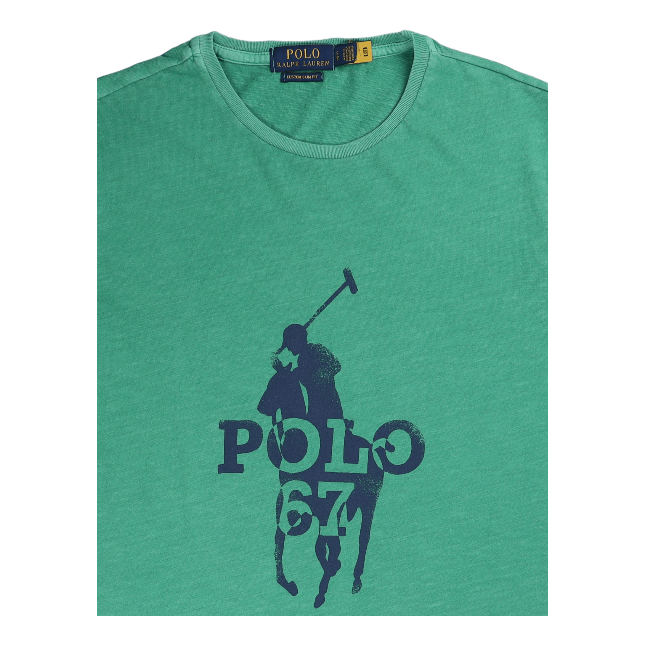 Polo Ralph Lauren Custom Slim Fit Big Pony Logo T - Shirt Raft Green