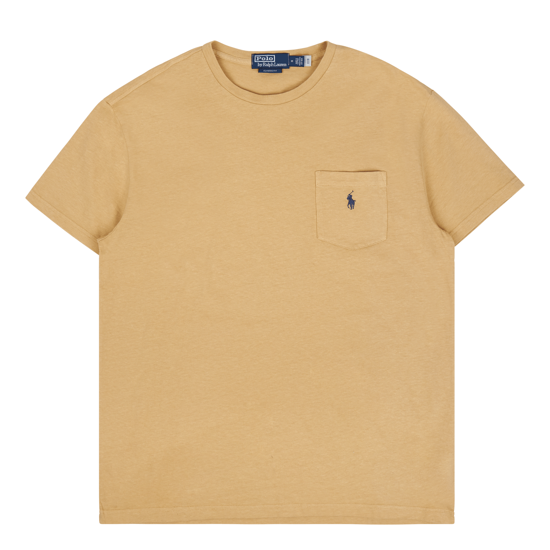 Polo Ralph Lauren Classic Fit Cotton - Linen Pocket T - Shirt Vintage Khaki