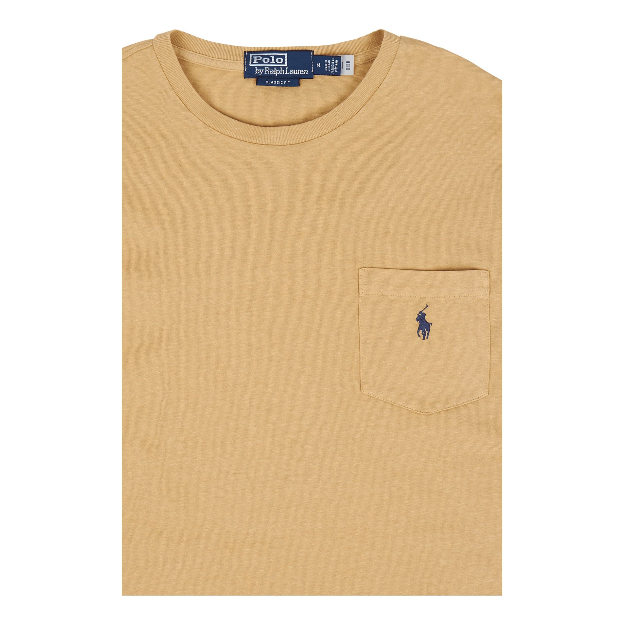 Polo Ralph Lauren Classic Fit Cotton - Linen Pocket T - Shirt Vintage Khaki