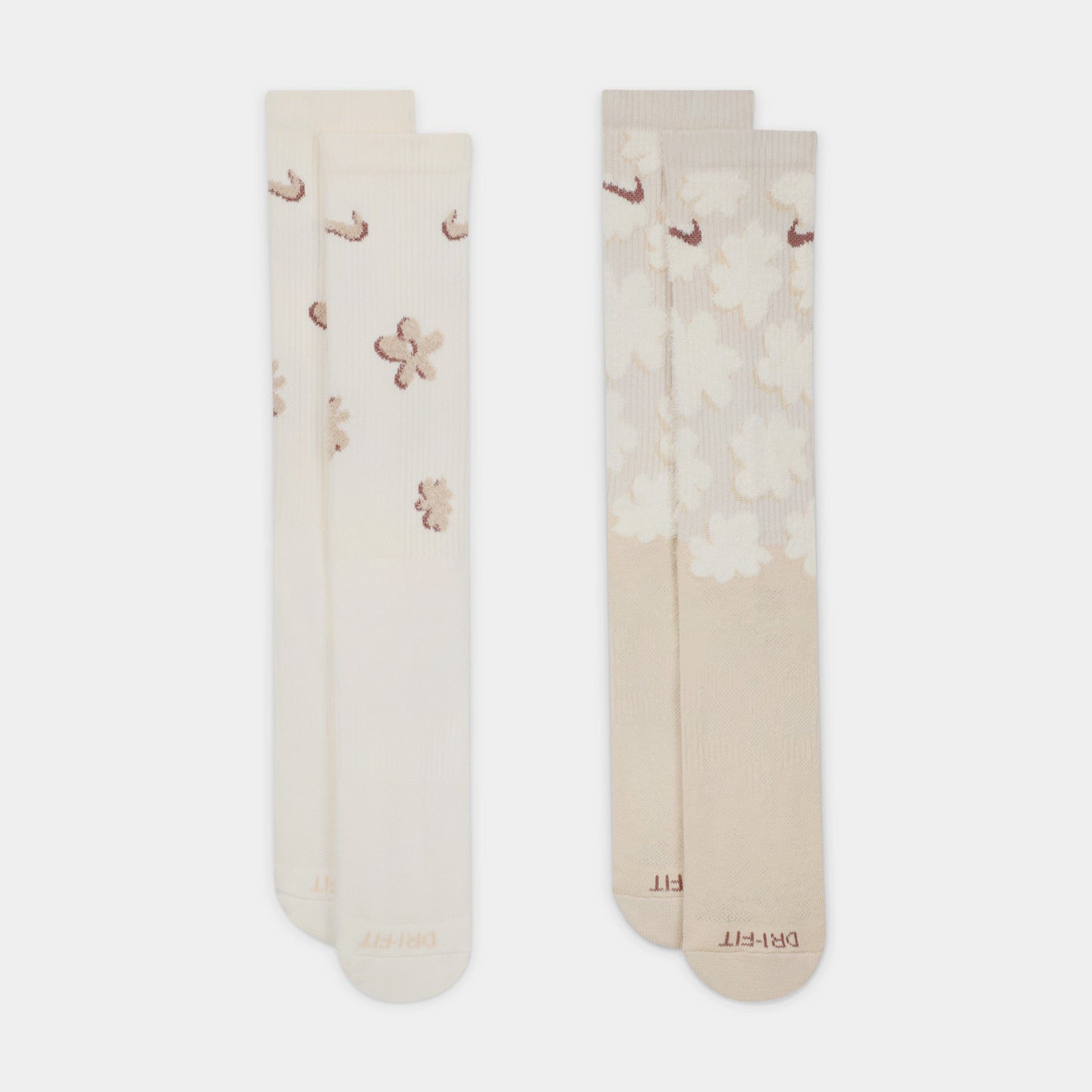Nike Everyday Plus Cushioned 2 Pack Womens Socks (Beige)