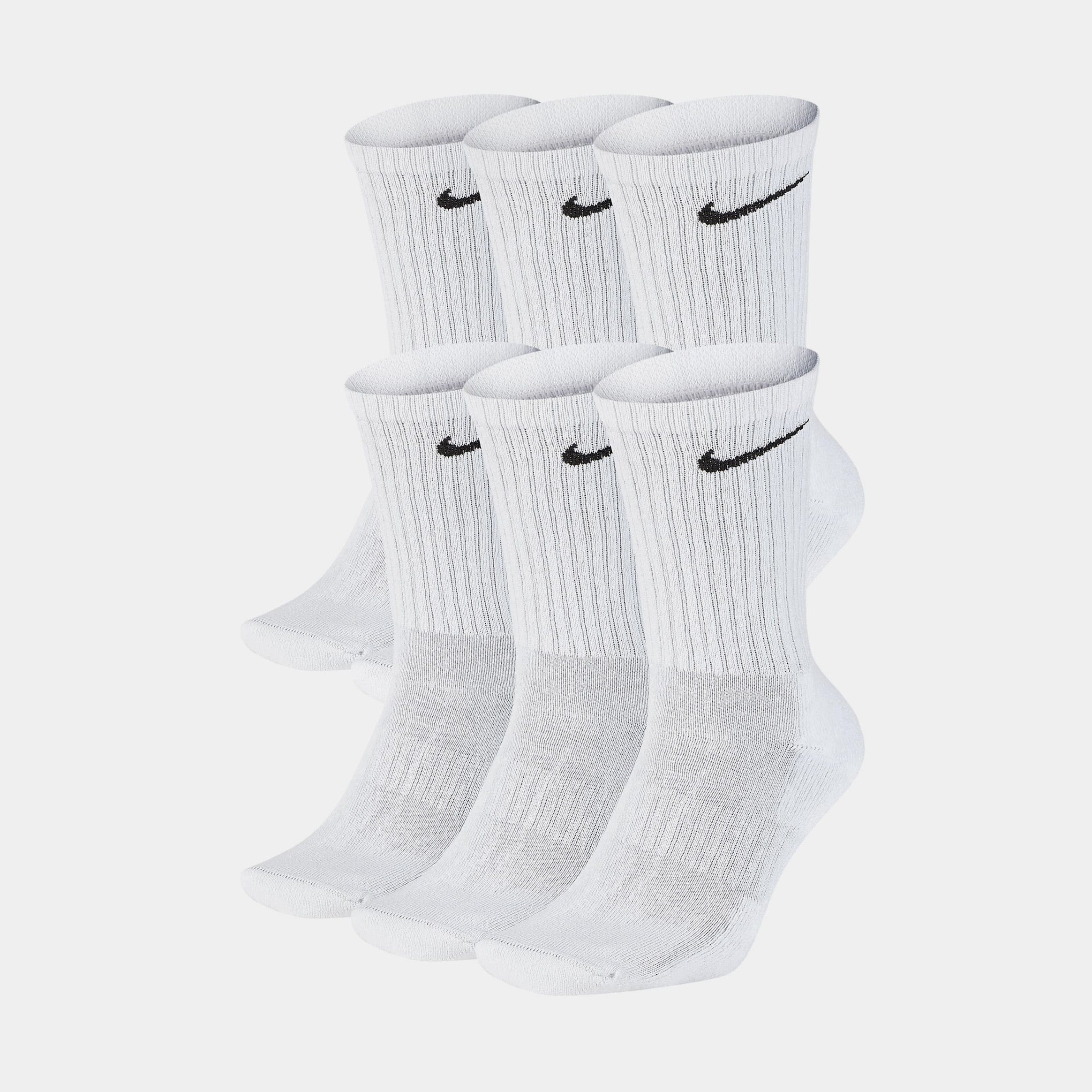 Nike 6pk Everyday Cush Crew Mens Socks (White)