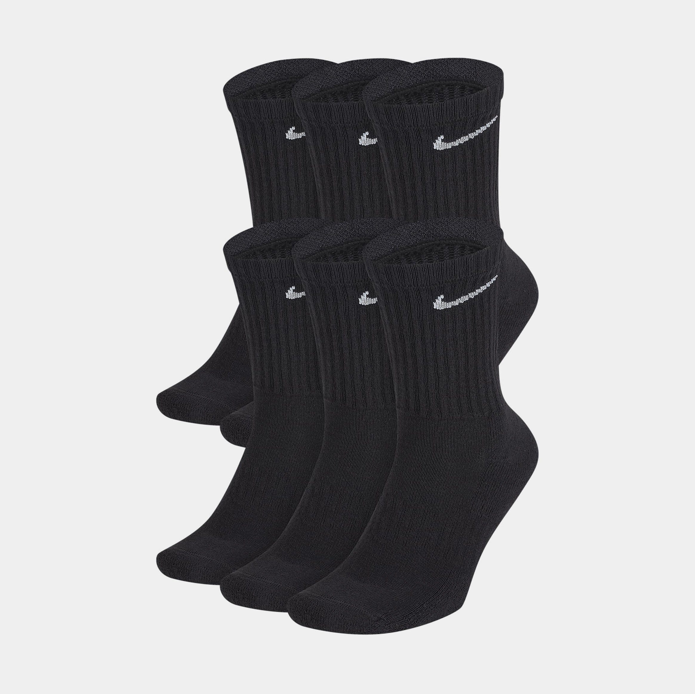 Nike 6 pack Everyday Cush Crew Mens Socks (Black)