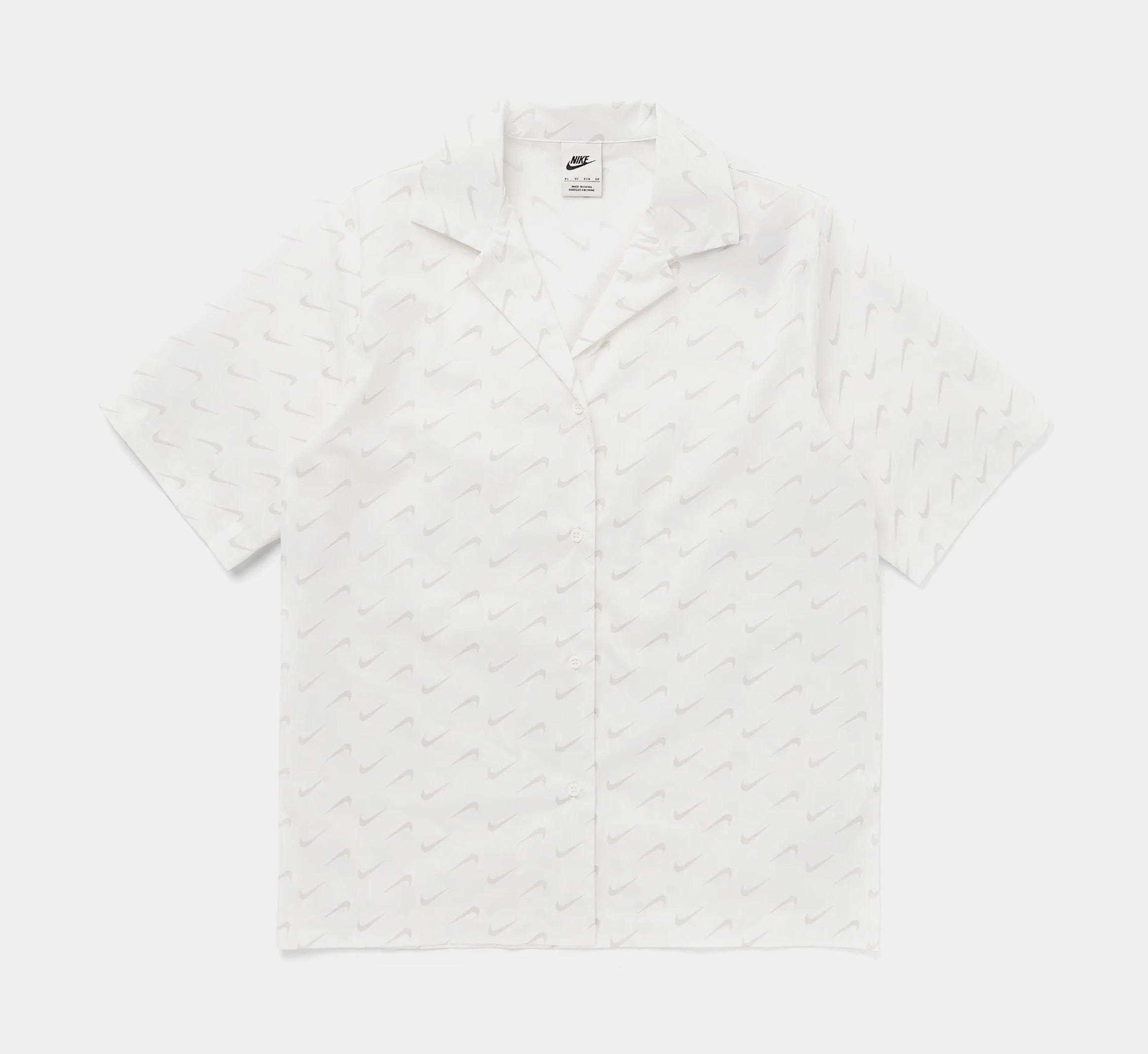 Nike NSW Everyday Modern Woven Womens Short Sleeve Shirt (Beige)