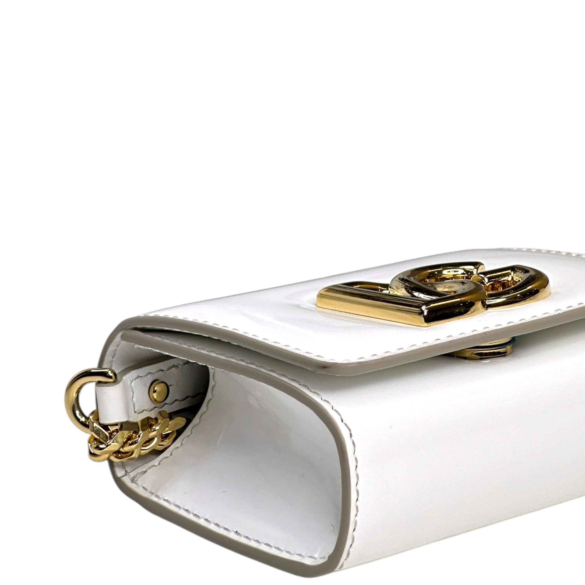 Dolce & Gabbana DG Crossbody Bag White Patent Leather